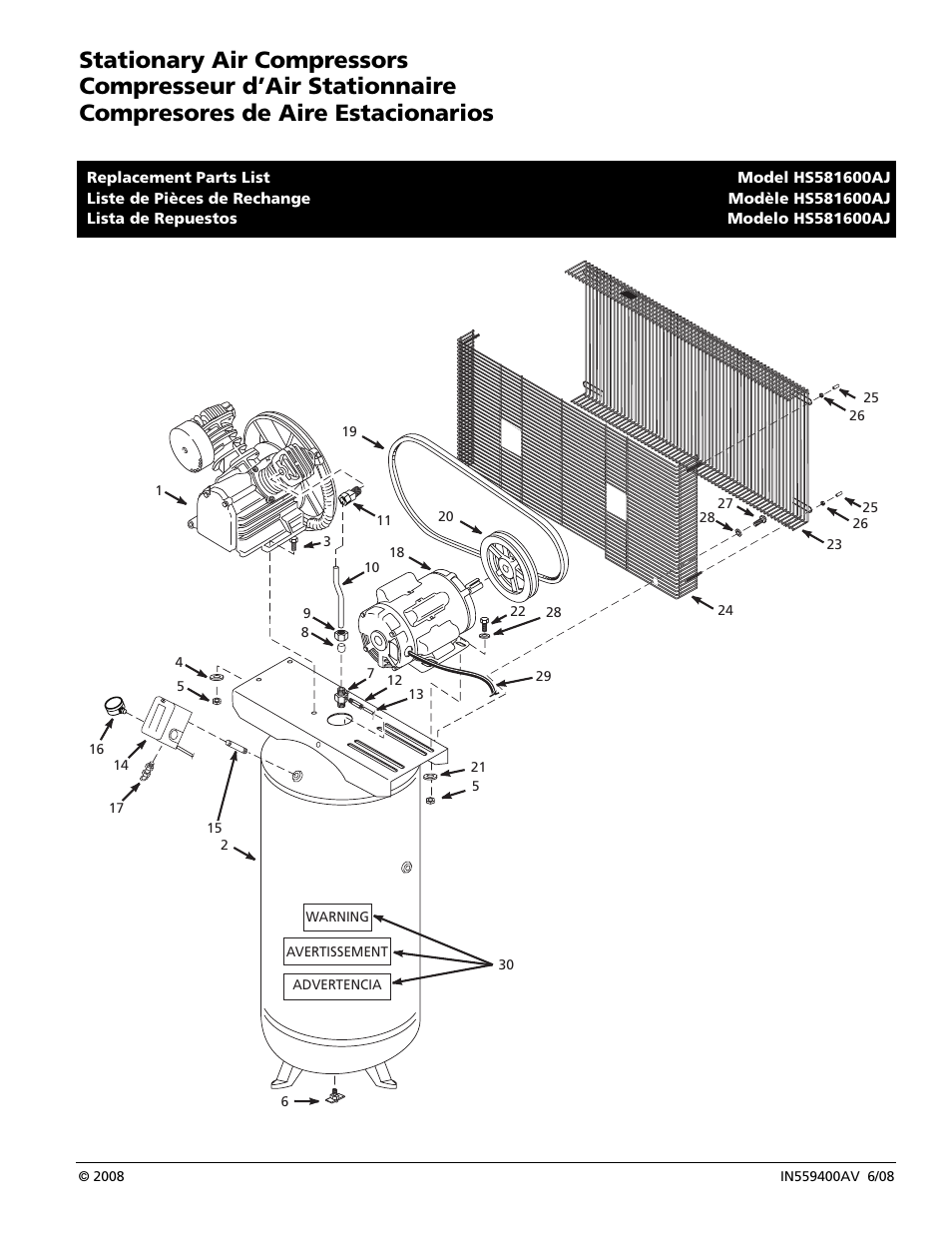 Campbell Hausfeld HS581600AJ User Manual | 8 pages