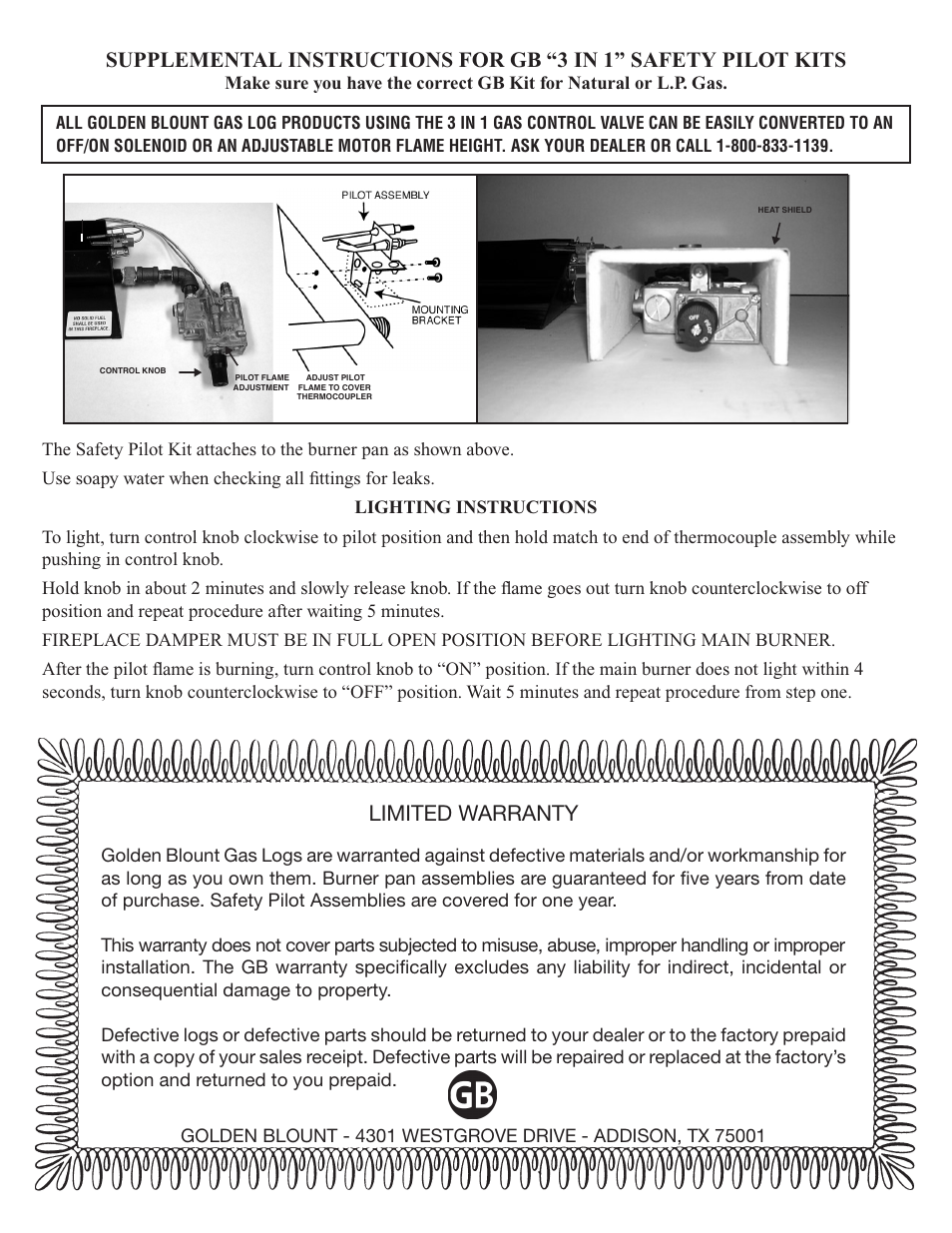 Limited warranty | Golden Blount Radco User Manual | Page 4 / 4