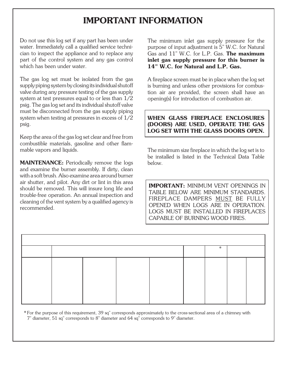 Important information | Golden Blount CSA User Manual | Page 2 / 6