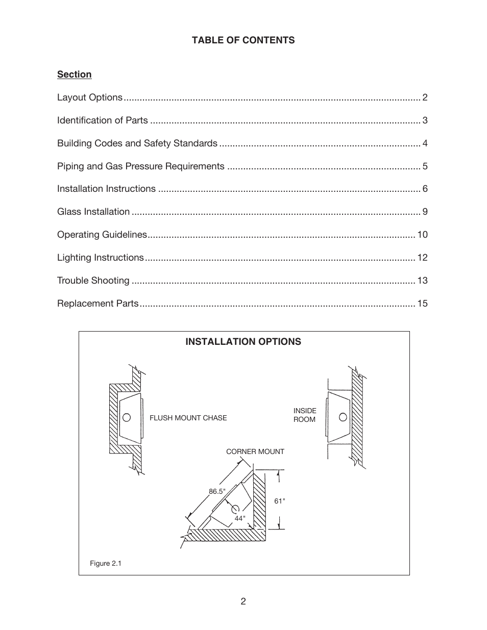 Golden Blount LFP4218TV Linear Fireplace User Manual | Page 2 / 16
