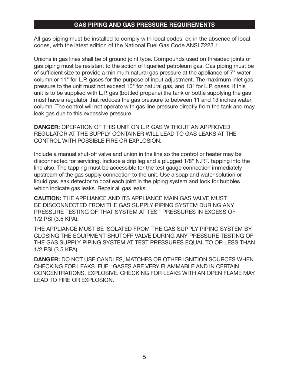 Golden Blount LFP4218TV Linear Fireplace User Manual | Page 5 / 16