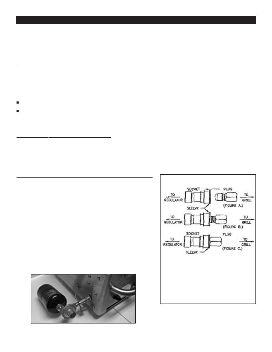 Gas connection, Lp gas cylinder safety, Installing your lp gas cylinder | Connecting the cylinder: (16.4 oz) disposable | Golden Blount Sizzler Jr User Manual | Page 4 / 9