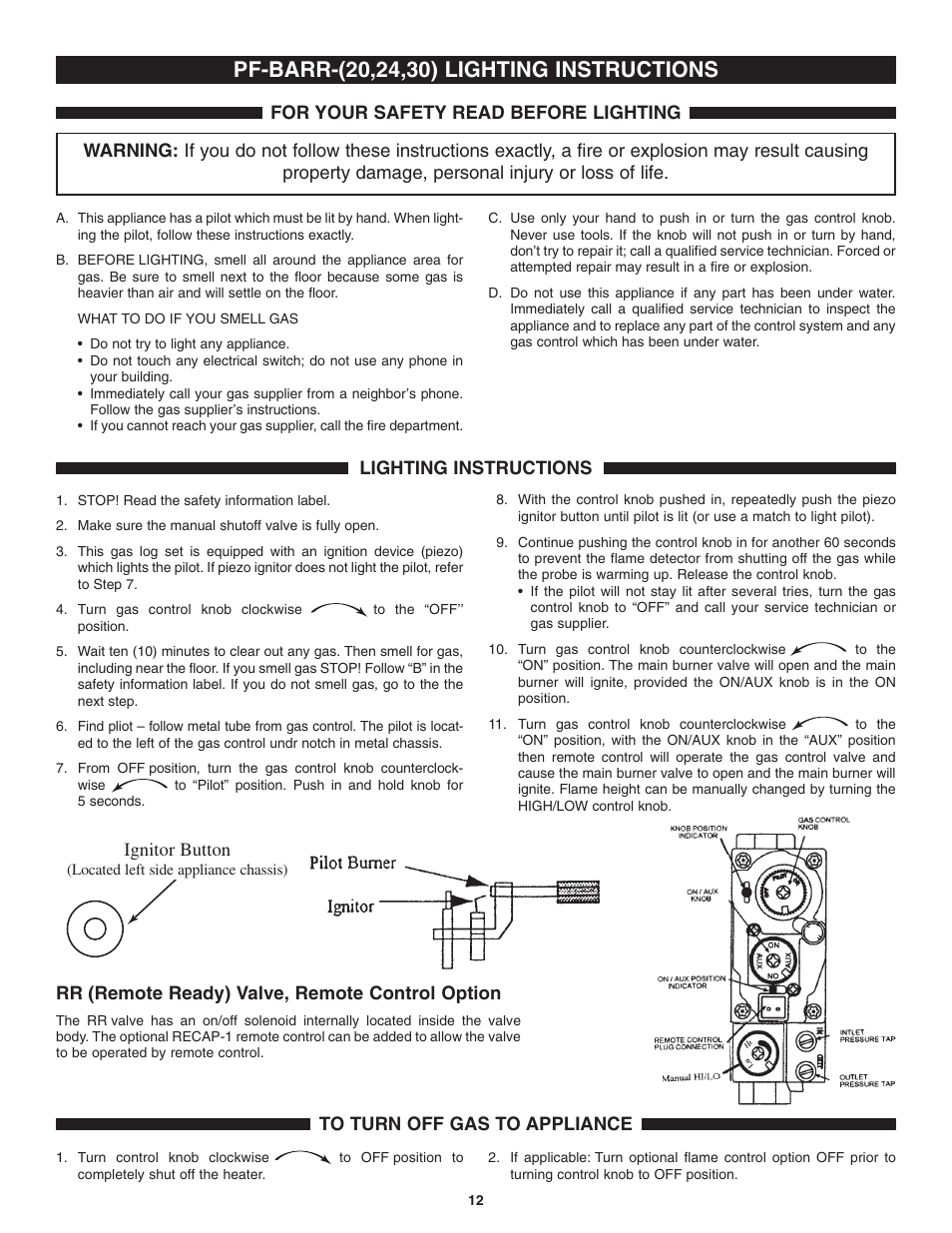 Golden Blount Precision Flame Burner User Manual | Page 12 / 17