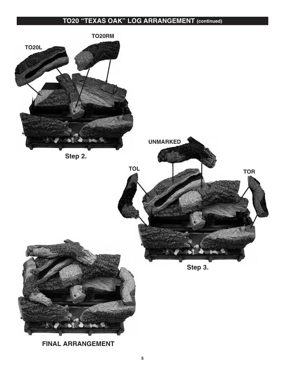 Golden Blount Texas Oak Log User Manual | Page 5 / 10