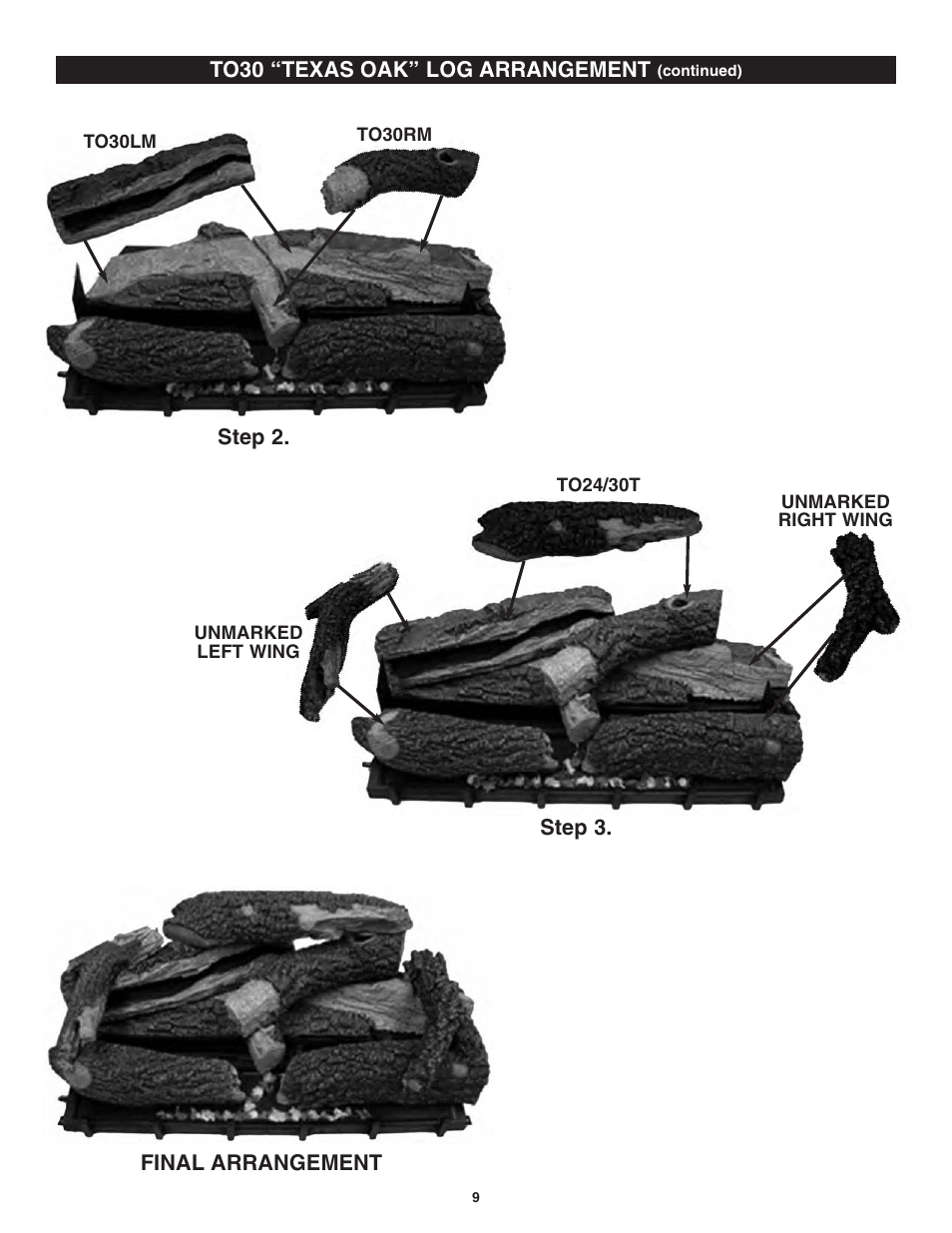 Golden Blount Texas Oak Log User Manual | Page 9 / 10