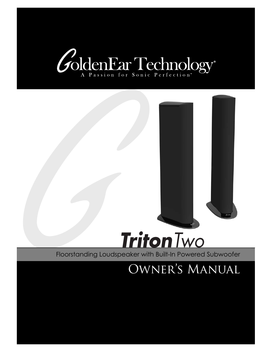 GoldenEar Triton Two User Manual | 16 pages