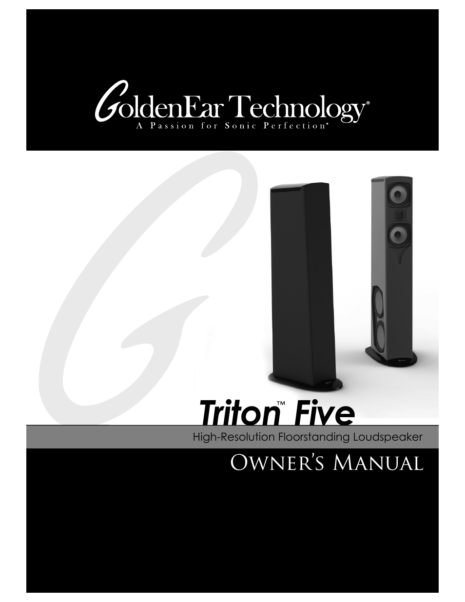GoldenEar Triton Five User Manual | 12 pages