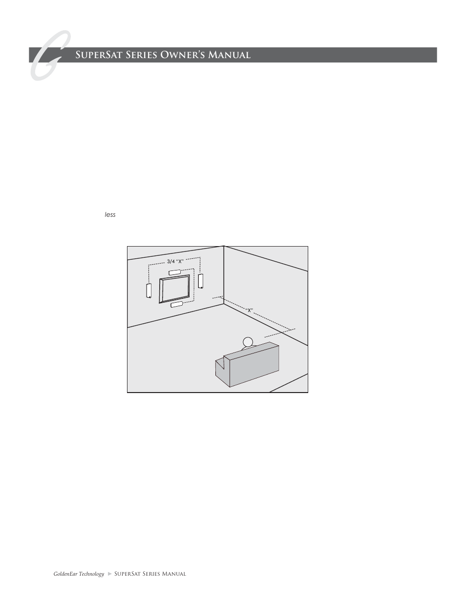 Positioning supersat “c” center speakers | GoldenEar SuperSat Series User Manual | Page 8 / 16