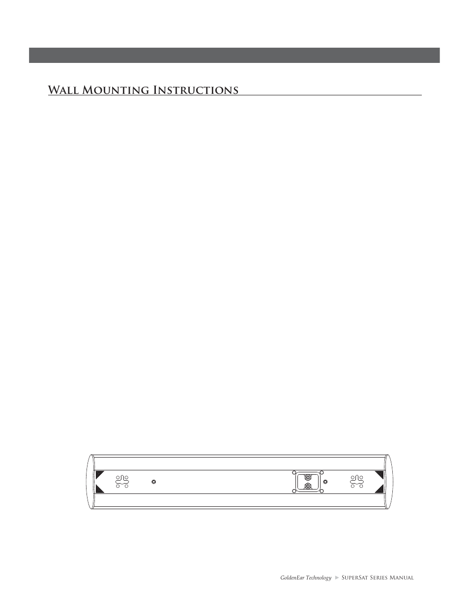 Wall mounting instructions | GoldenEar SuperSat Series User Manual | Page 9 / 16