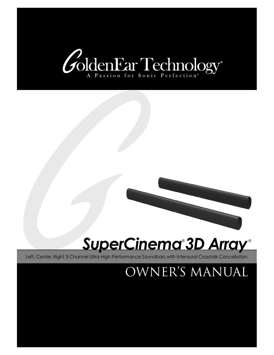 GoldenEar SuperCinema 3D Array X and XL User Manual | 16 pages