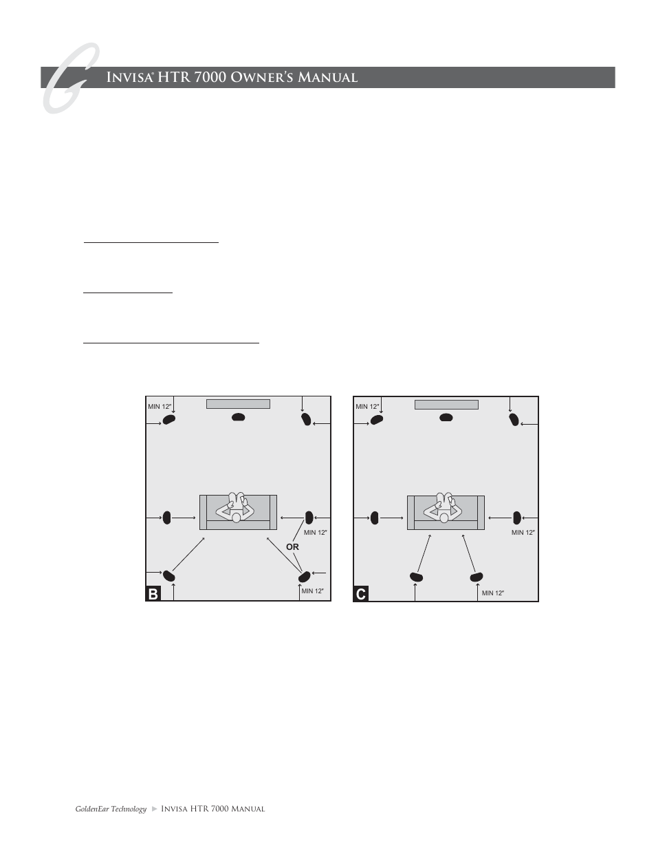 Invisa® htr 7000 owner’s manual | GoldenEar Invisa HTR 7000 User Manual | Page 6 / 16