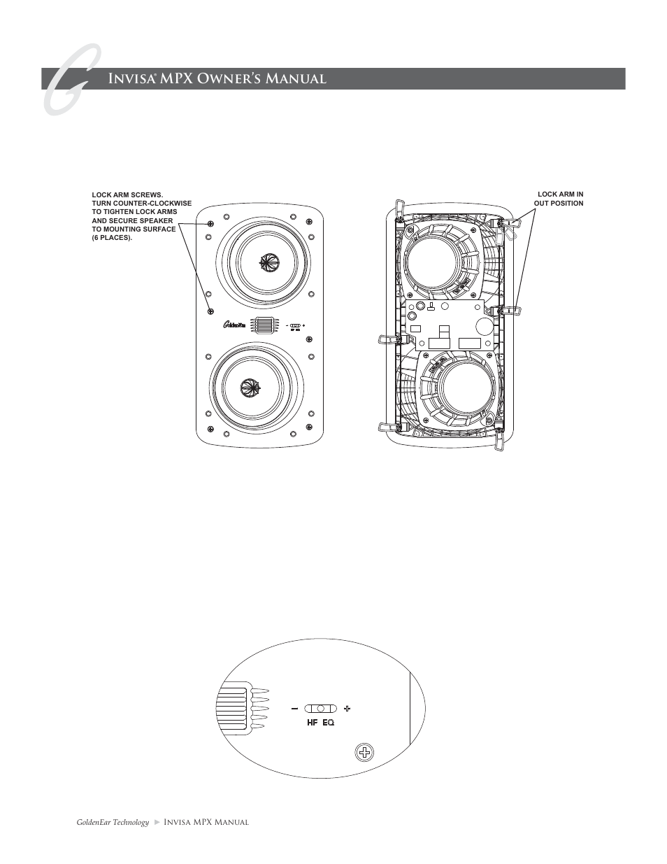 Invisa® mpx owner’s manual | GoldenEar Invisa MPX User Manual | Page 10 / 16