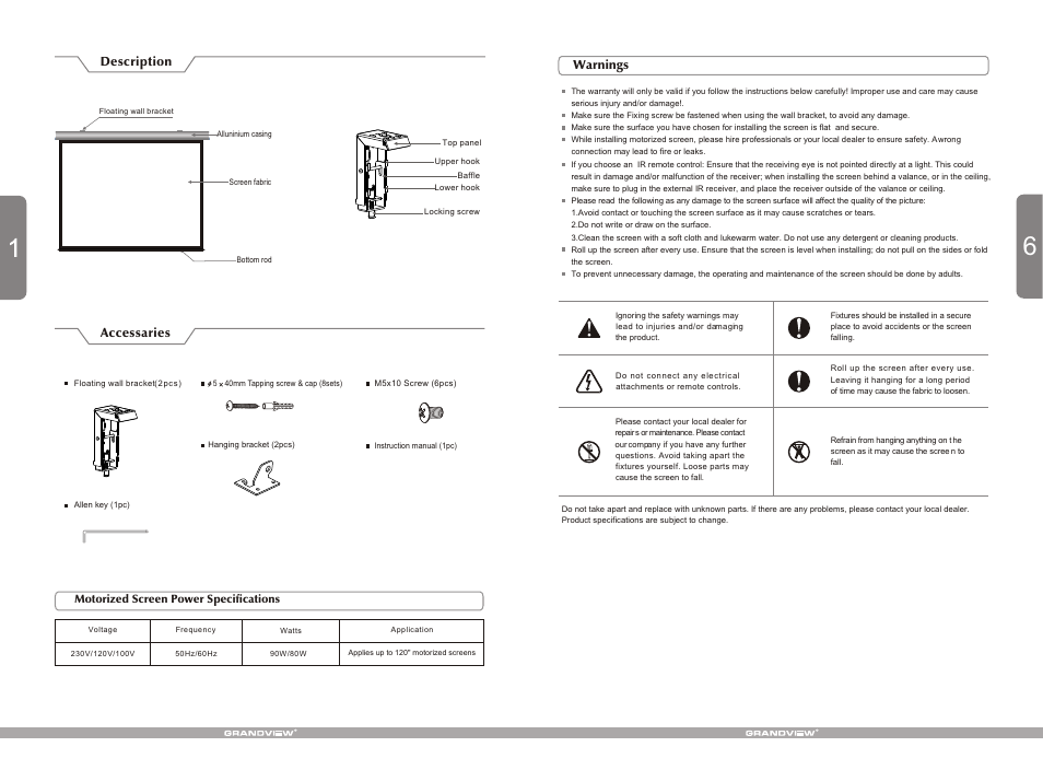 Т³гж 2 | Grandview CB-M(Cyber Motorized) User Manual | Page 2 / 4