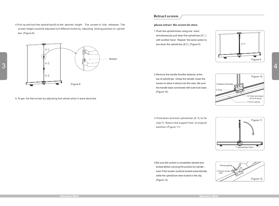 Grandview CB-U(Portable Pull-Up Series) User Manual | Page 4 / 4