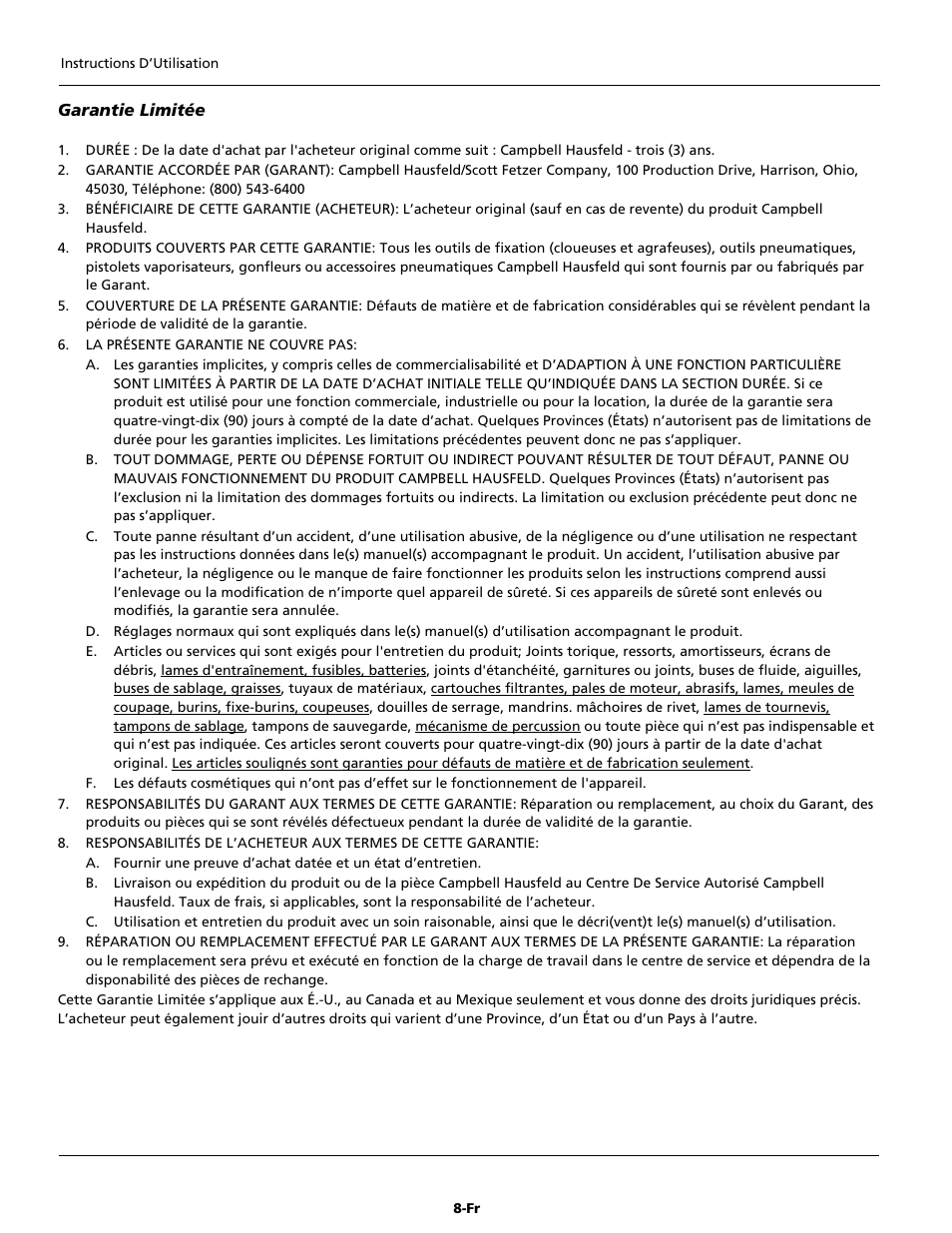 Campbell Hausfeld JB3495 User Manual | Page 16 / 24