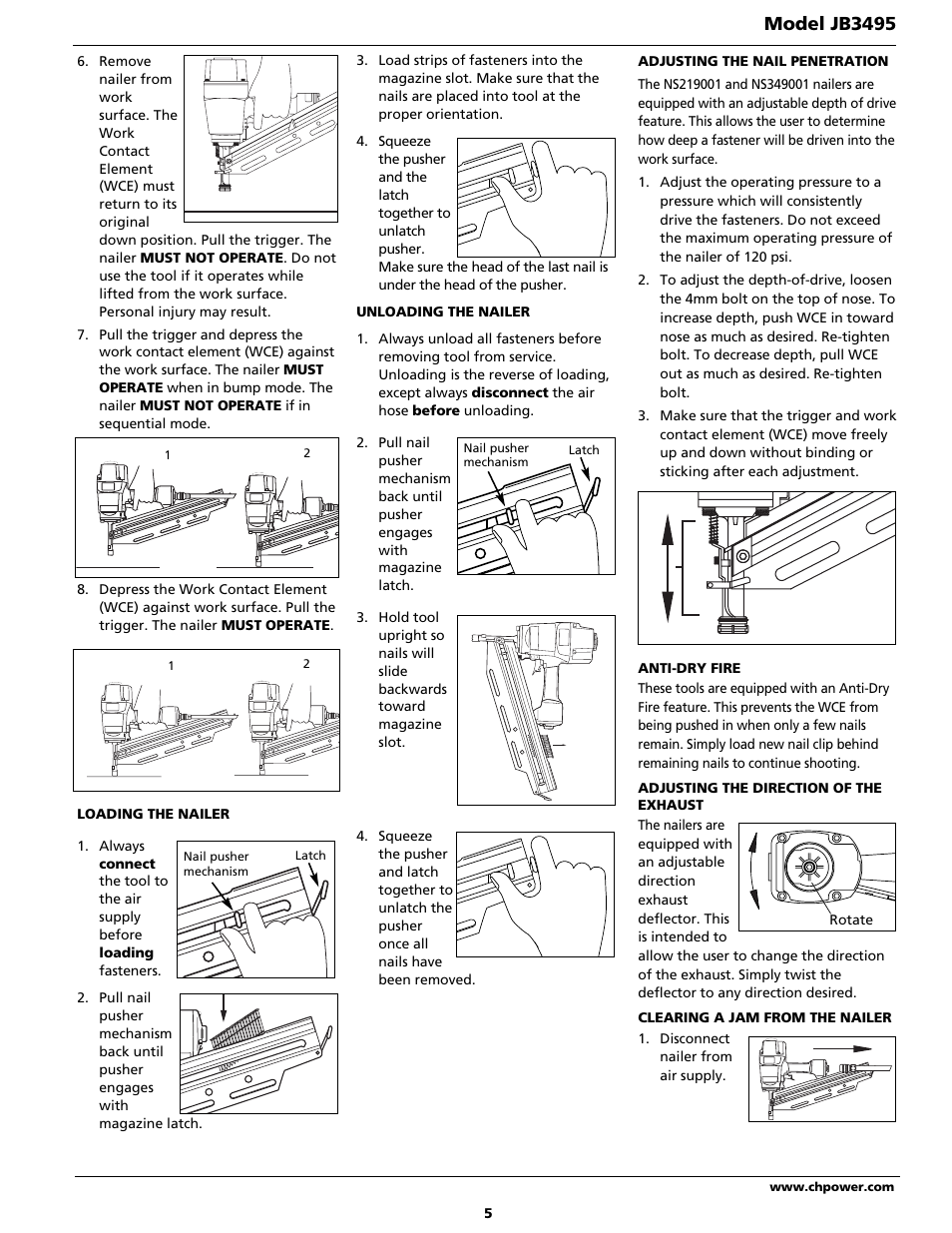 Model jb3495 | Campbell Hausfeld JB3495 User Manual | Page 5 / 24