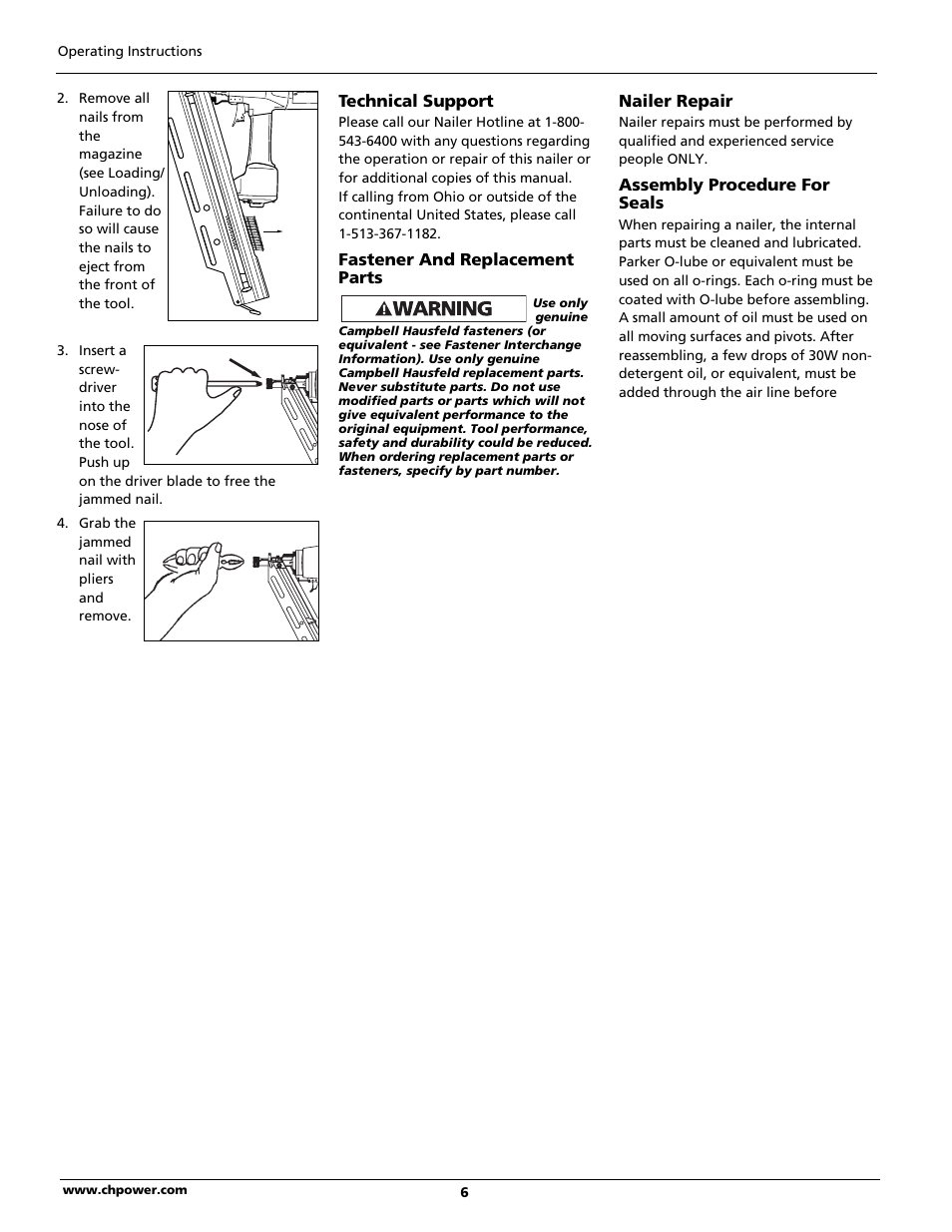 Campbell Hausfeld JB3495 User Manual | Page 6 / 24