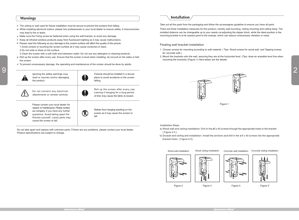 Grandview LF-MIC(Cyber Integrated Tab-Tension Motorized) User Manual | Page 3 / 6