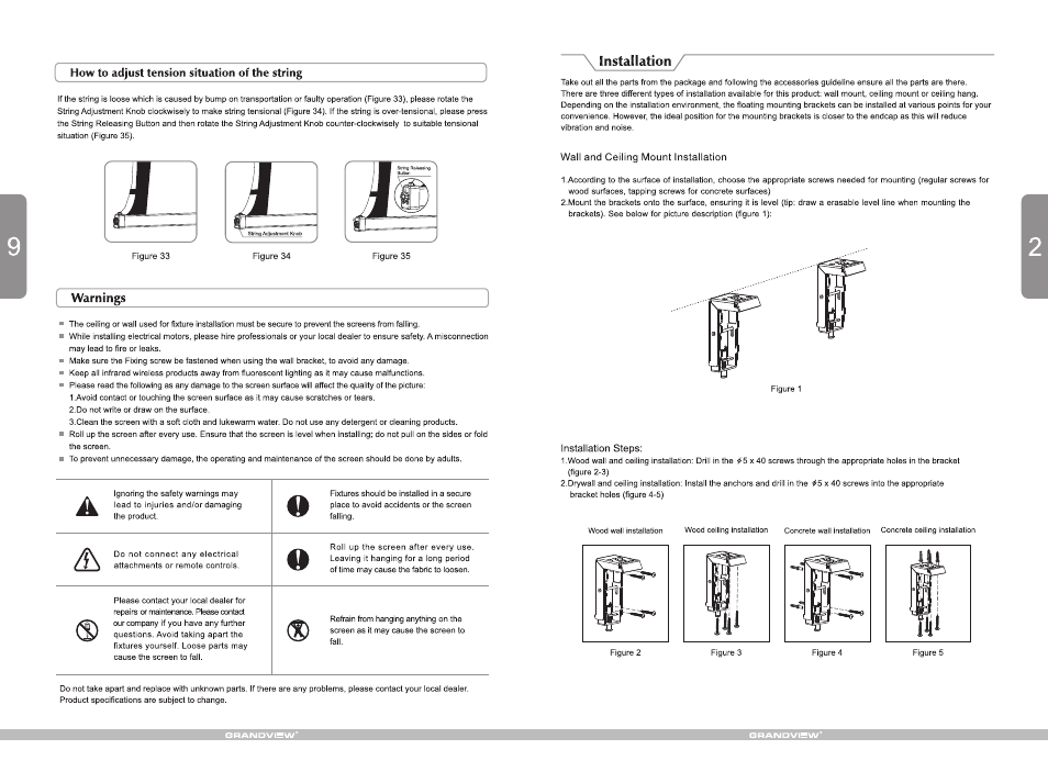 Grandview LF-MICII(Cyber Integrated Tab-Tension Motorized) User Manual | Page 3 / 6