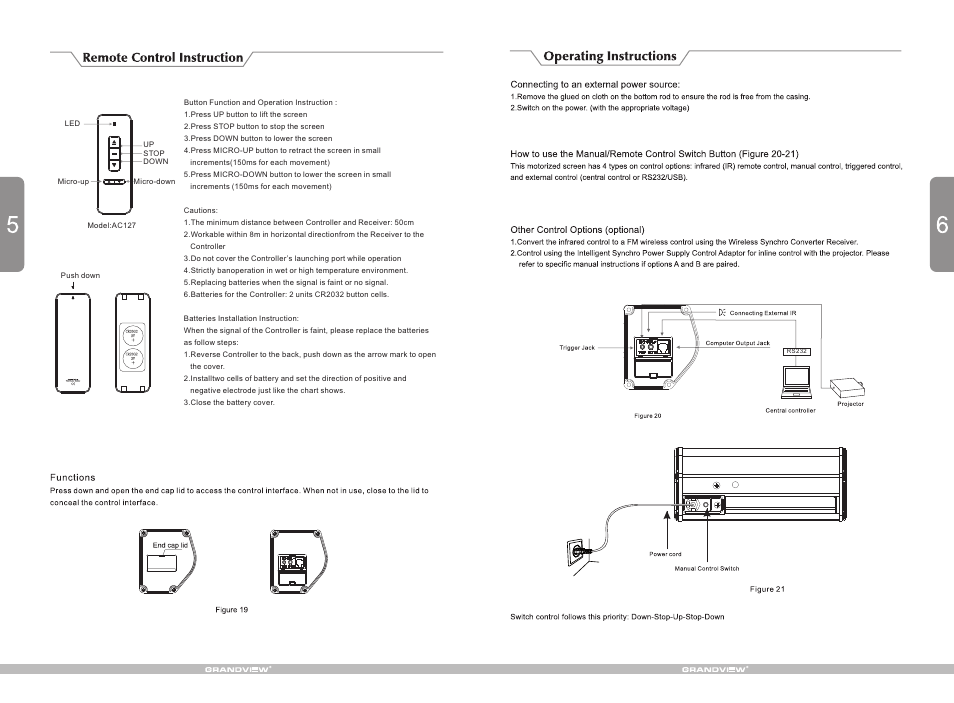 Grandview LF-MICII(Cyber Integrated Tab-Tension Motorized) User Manual | Page 6 / 6