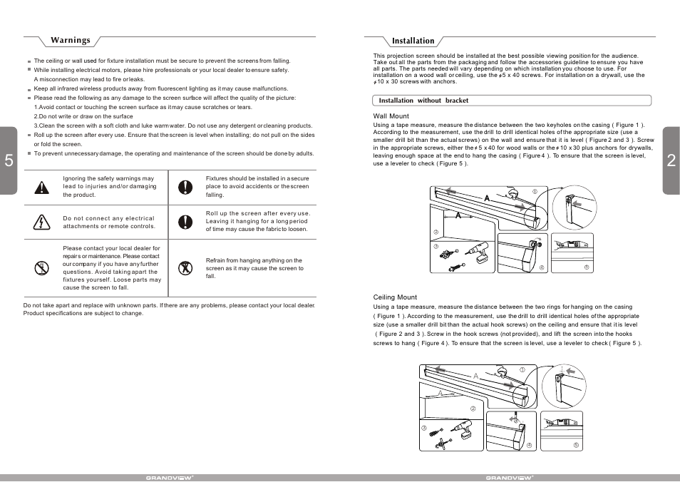 Т³гж 3 | Grandview SEL-M(Elegant Motorized) User Manual | Page 3 / 4