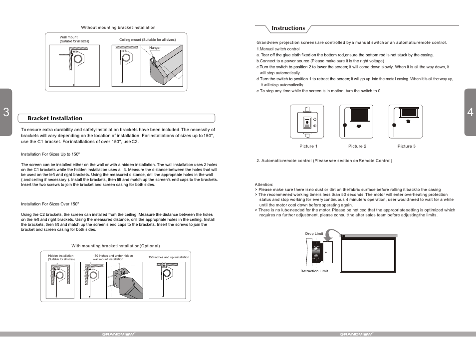 Т³гж 4 | Grandview SEL-M(Elegant Motorized) User Manual | Page 4 / 4