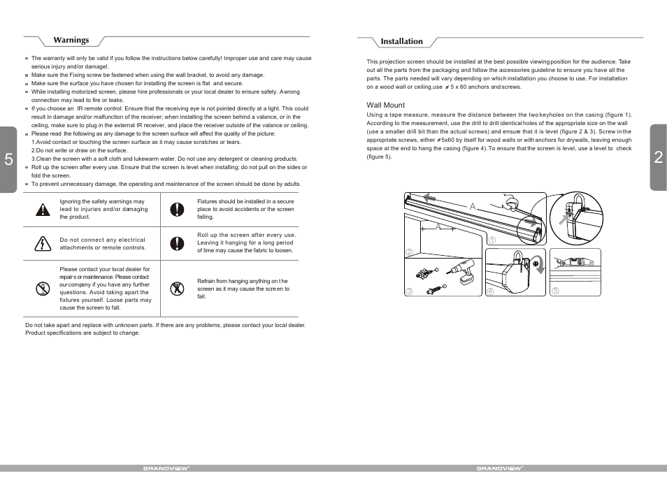 Т³гж 3 | Grandview CR-M(Crystal Motorized) User Manual | Page 3 / 4