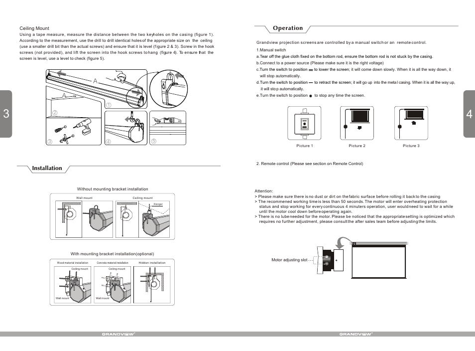 Т³гж 4 | Grandview CR-M(Crystal Motorized) User Manual | Page 4 / 4