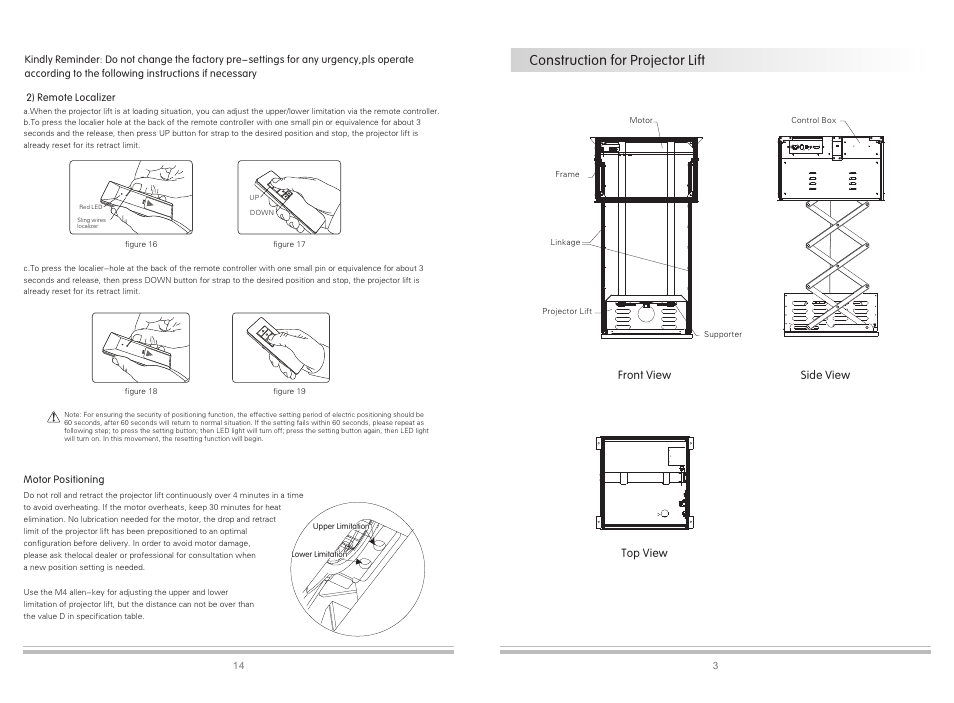 Construction for projector lift | Grandview GPCK-MB1000B User Manual | Page 5 / 10