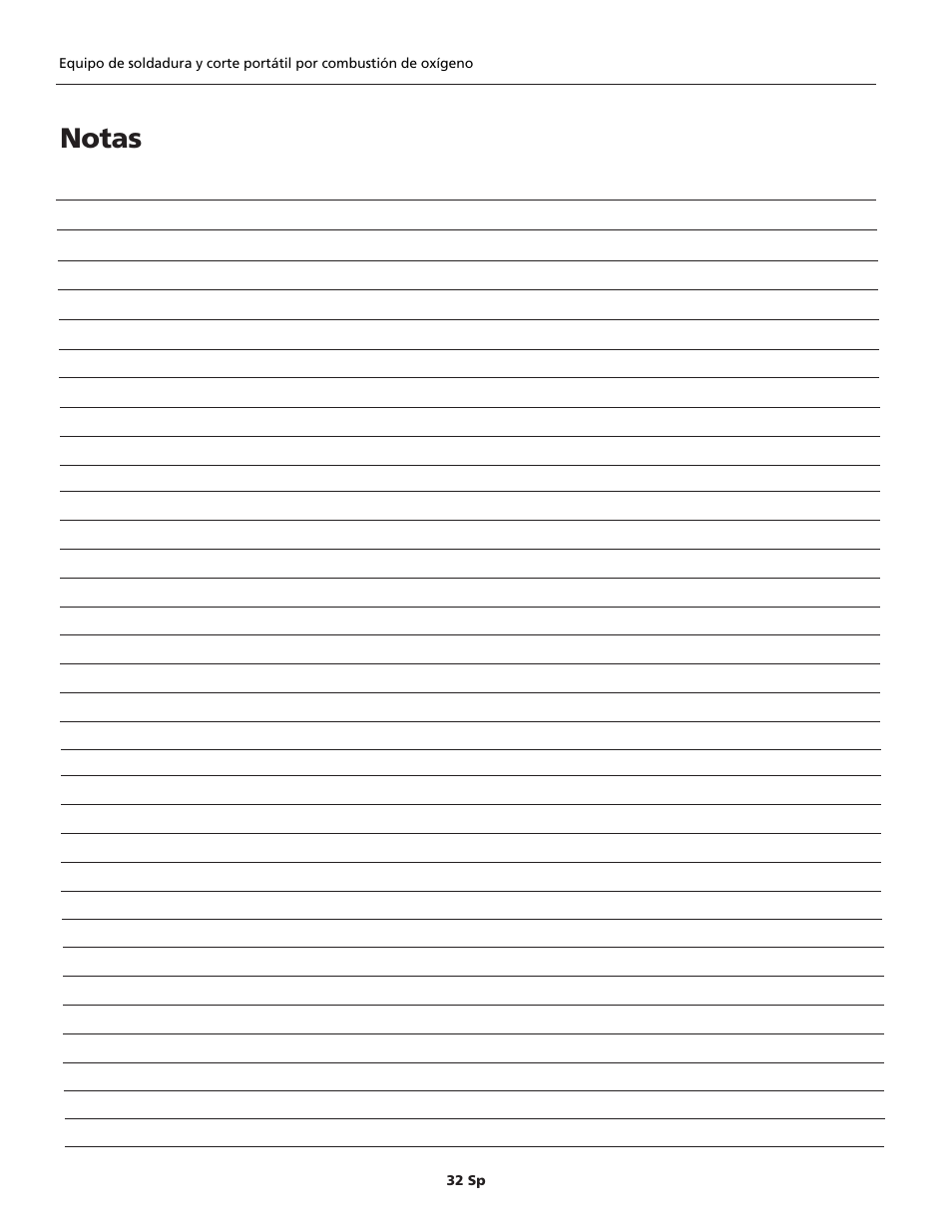 Notas | Campbell Hausfeld PORTABLE OXY-FUEL WT5000 User Manual | Page 32 / 32
