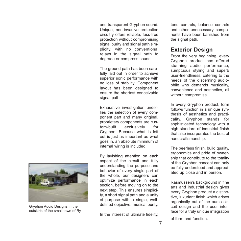 Exterior design | Gryphon Mephisto User Manual | Page 7 / 20