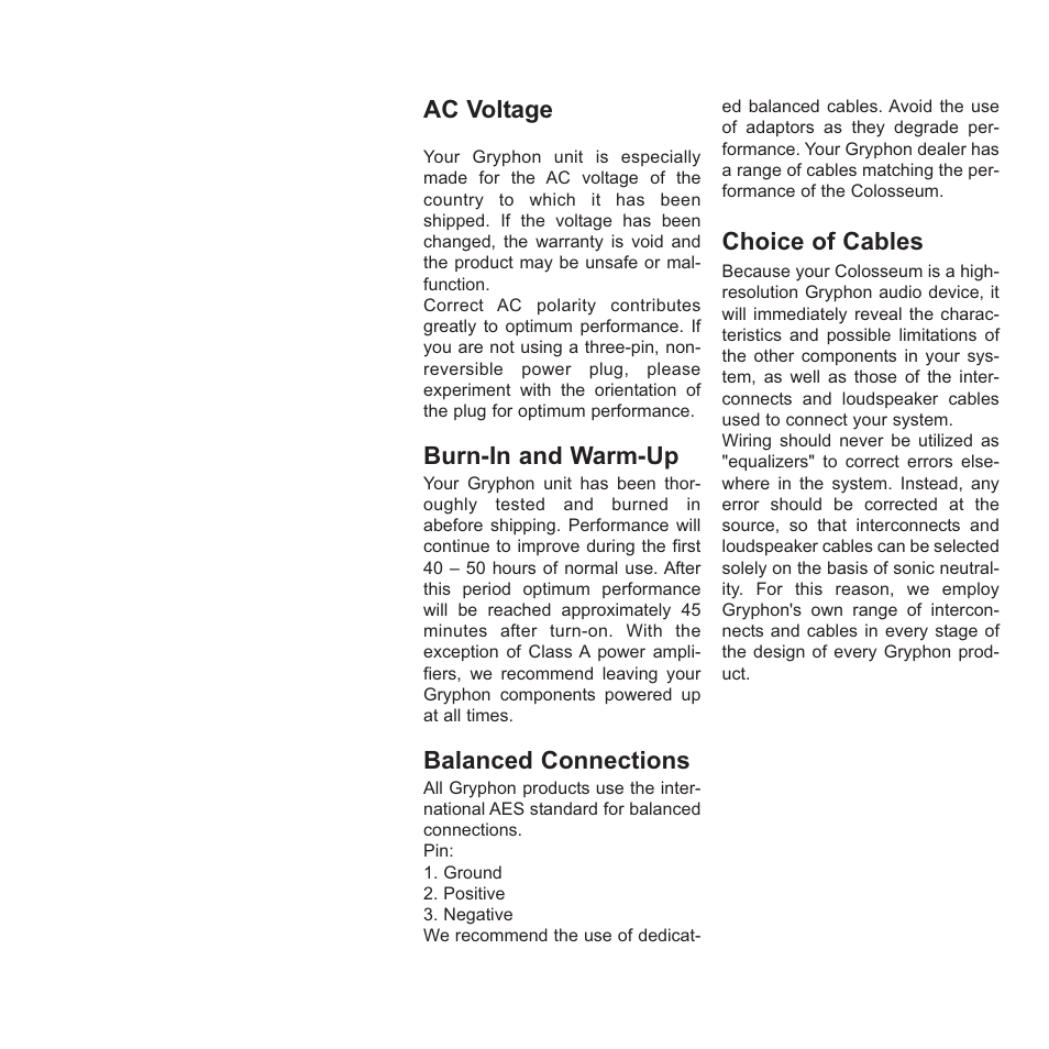 Gryphon Colosseum User Manual | Page 7 / 20