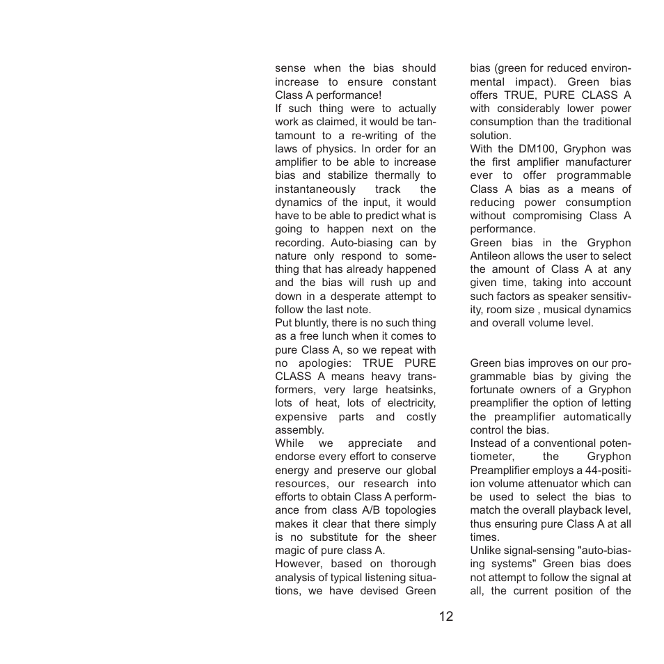 Gryphon Antileon Signature Mono User Manual | Page 12 / 20