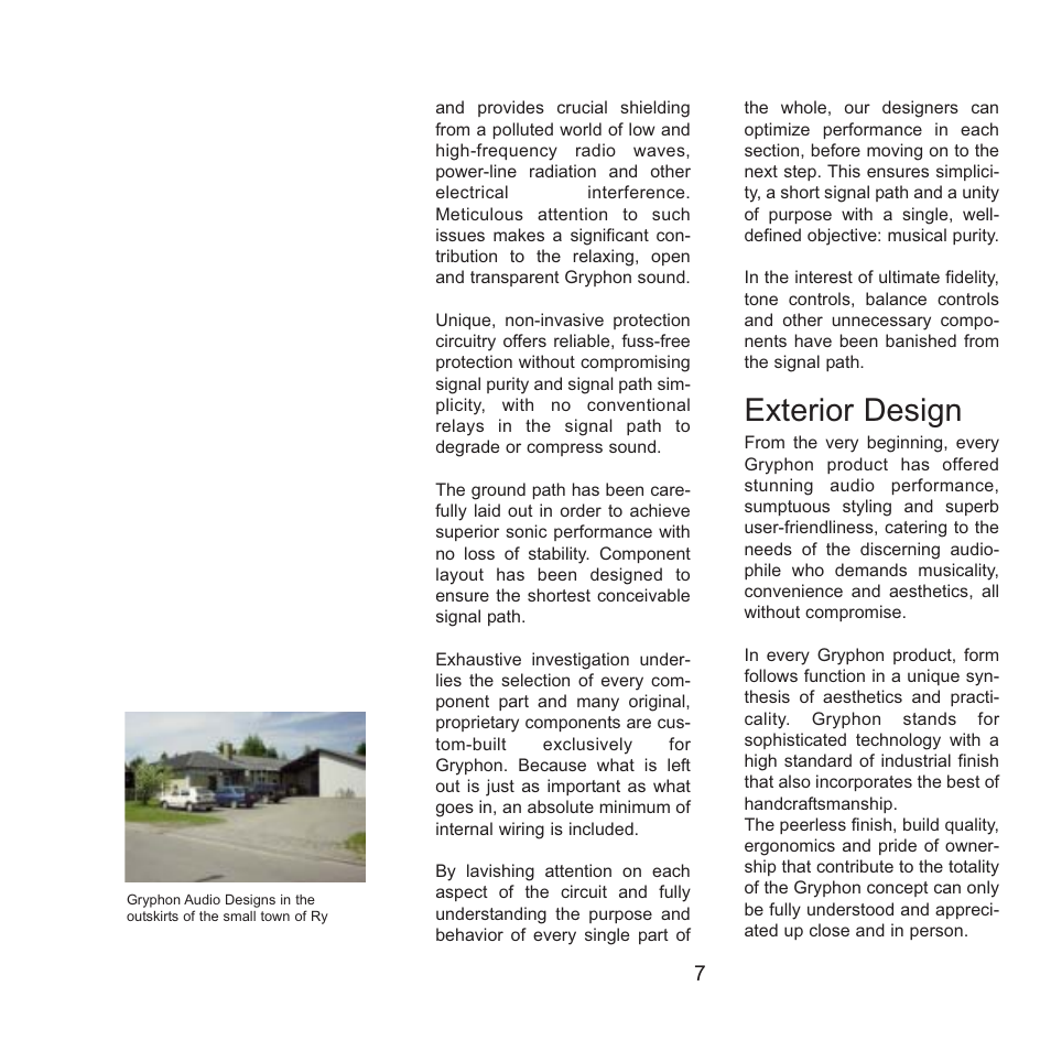 Exterior design | Gryphon Athena User Manual | Page 7 / 17