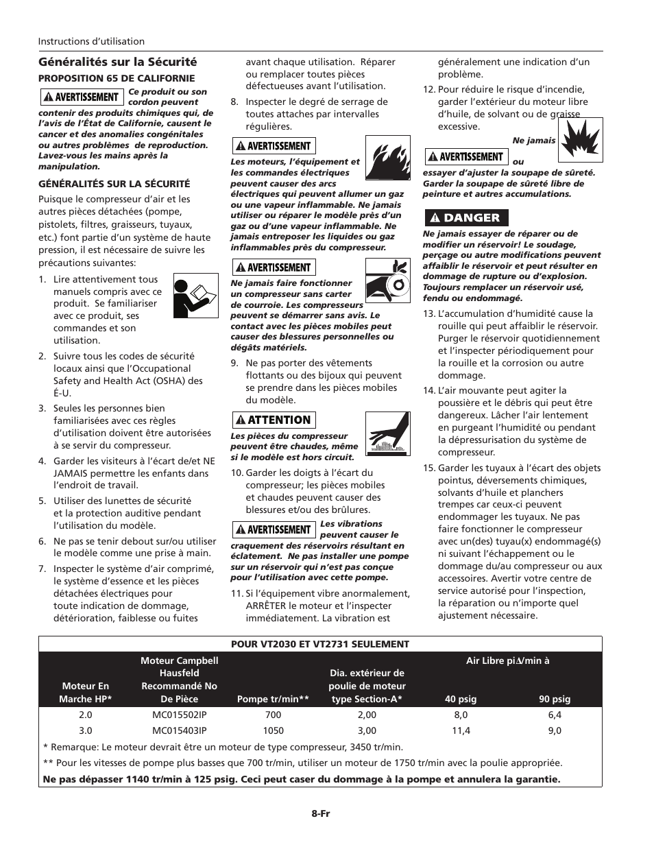 Campbell Hausfeld IN228704AV User Manual | Page 8 / 24