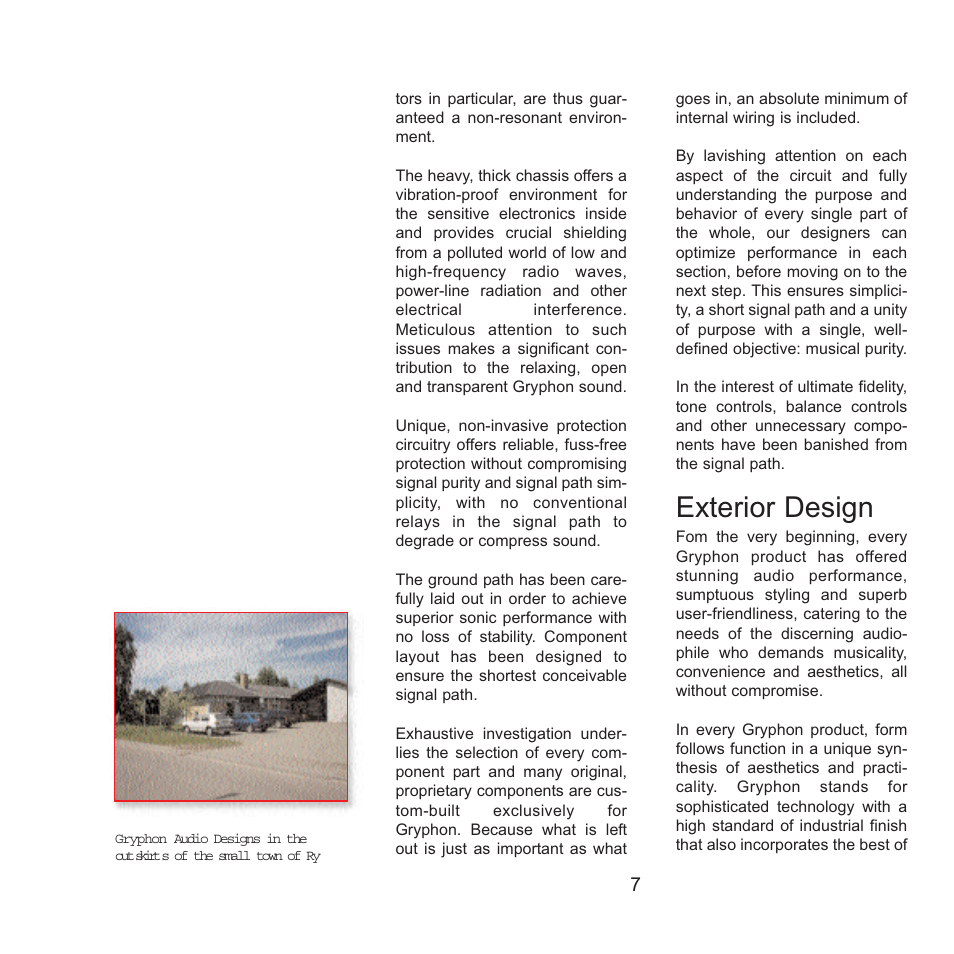 Exterior design | Gryphon Mikado Signature User Manual | Page 7 / 12