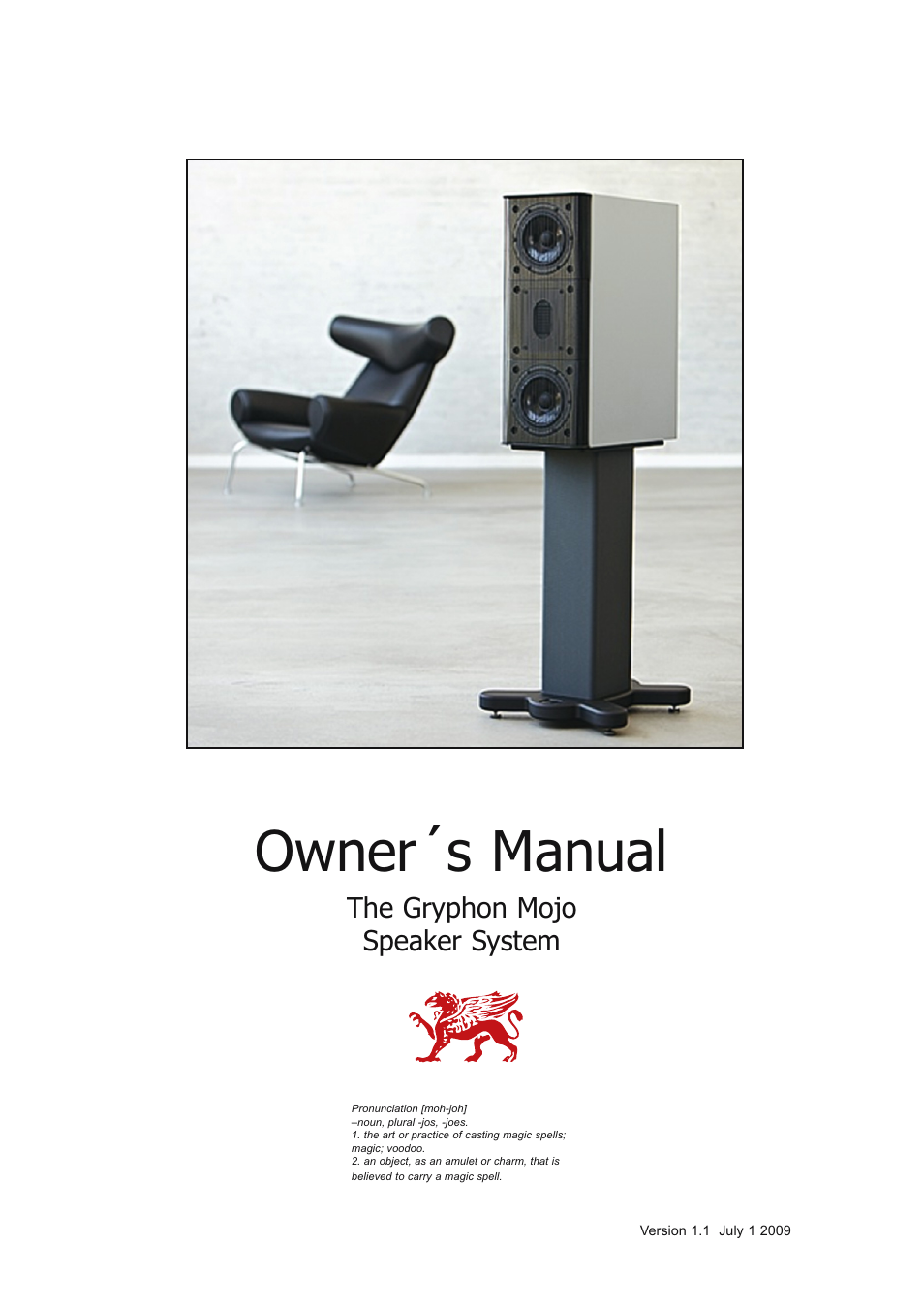 Gryphon Mojo User Manual | 15 pages