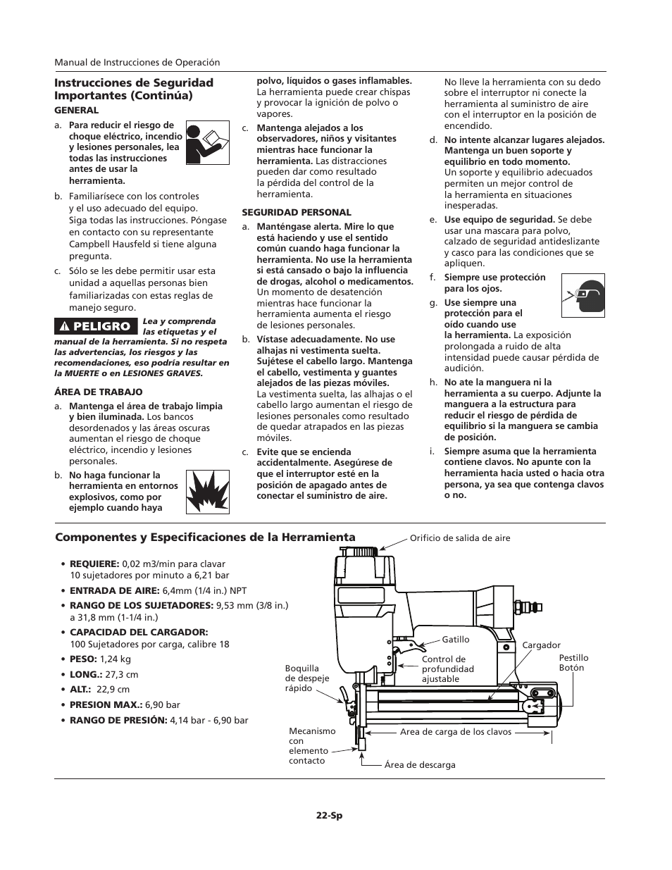 Campbell Hausfeld IFN00300 User Manual | Page 22 / 32