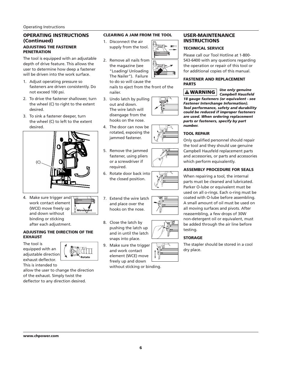 Campbell Hausfeld IFN00300 User Manual | Page 6 / 32