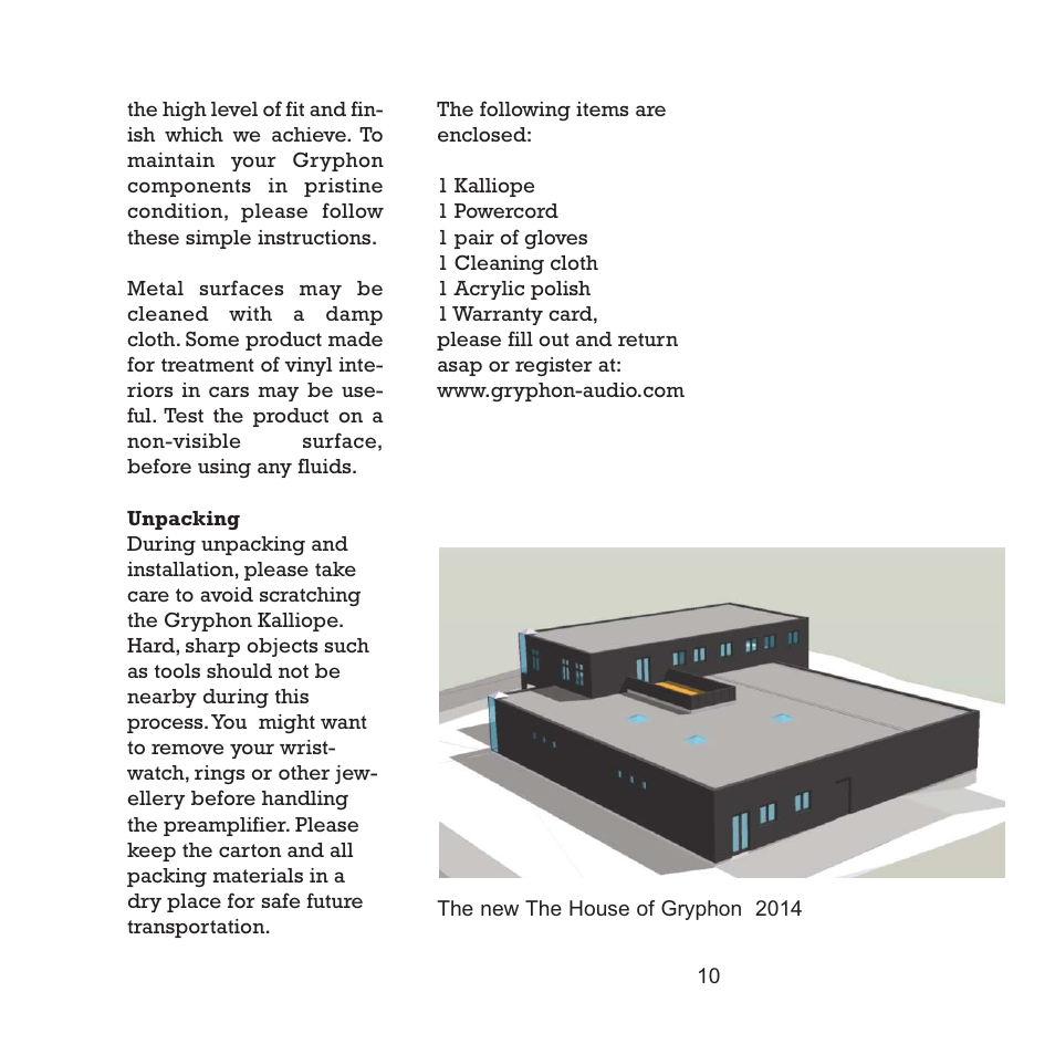 Gryphon Kalliope User Manual | Page 10 / 18