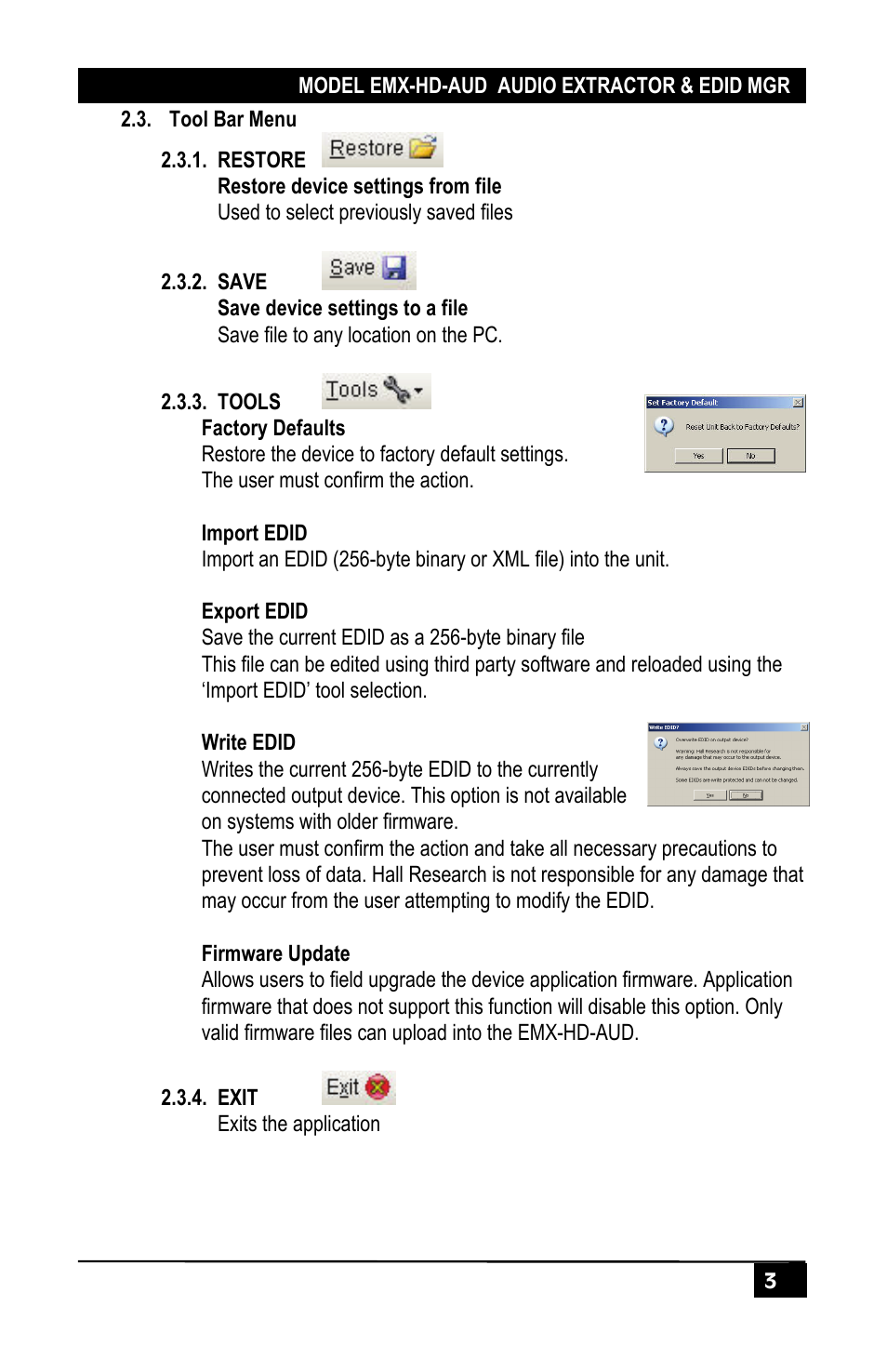 Hall Research EMX-HD-AUD User Manual | Page 5 / 12