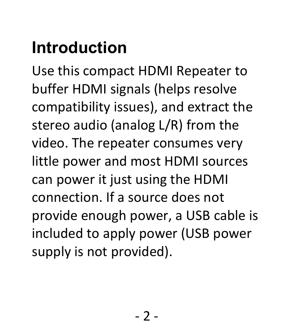 Introduction | Hall Research HD-AUD User Manual | Page 2 / 5