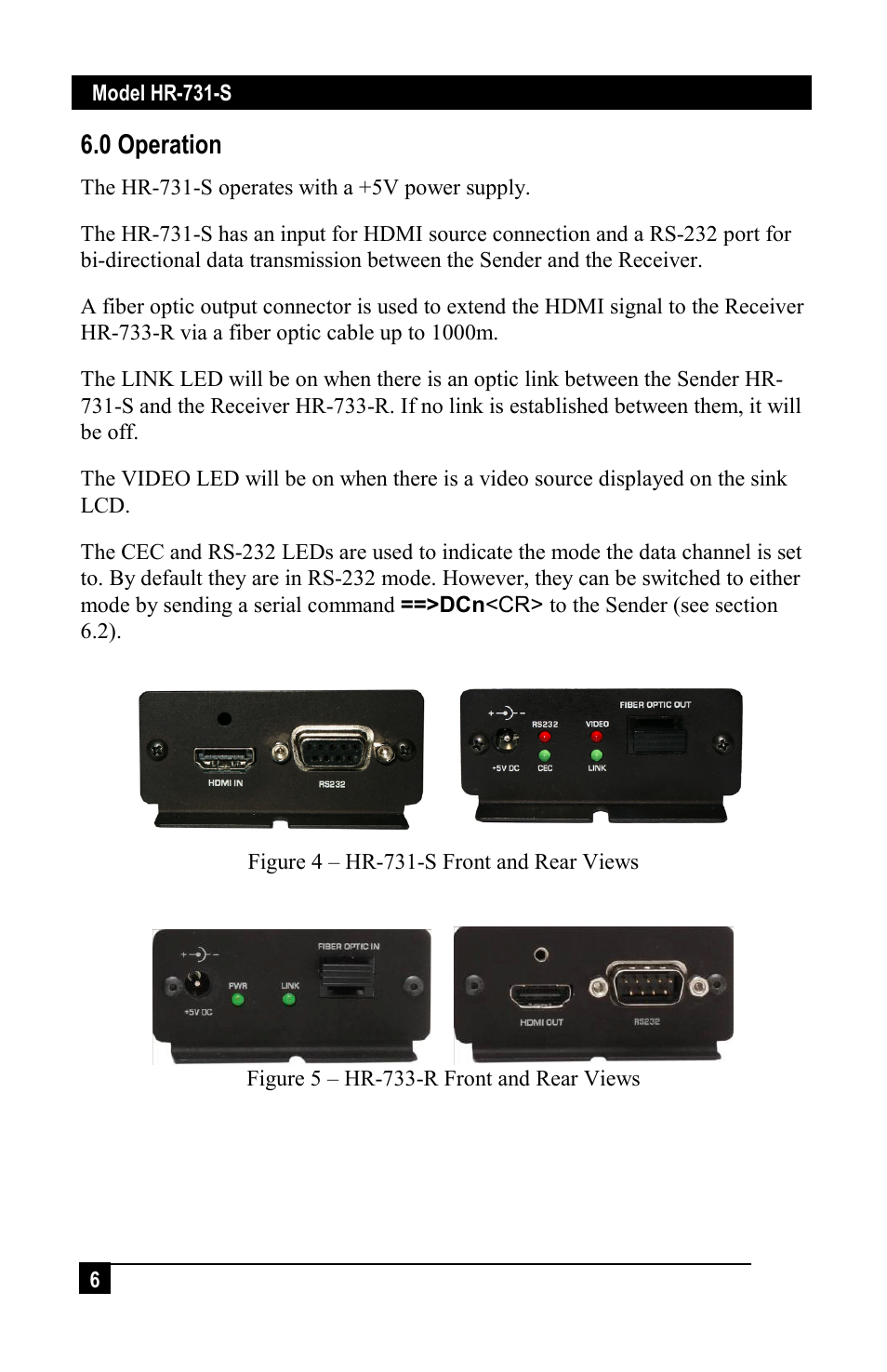 0 operation | Hall Research HR-731-S User Manual | Page 8 / 13