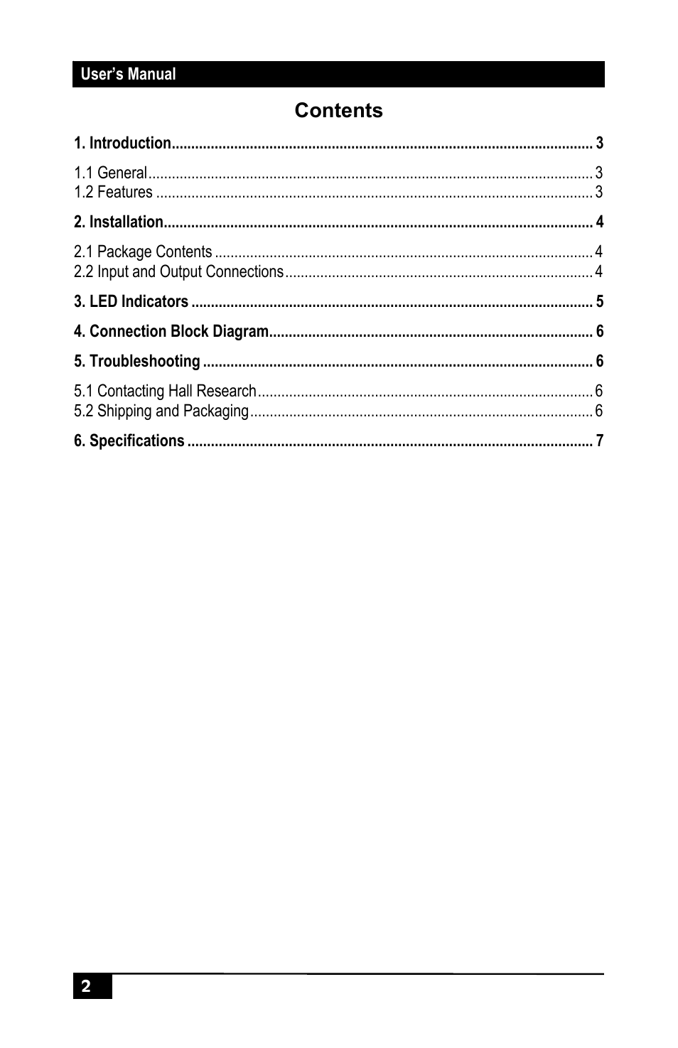 Hall Research UH-1BTX-S User Manual | Page 4 / 12