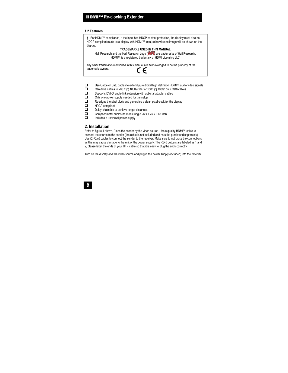 Hall Research UH-2C-S-DP User Manual | Page 4 / 8