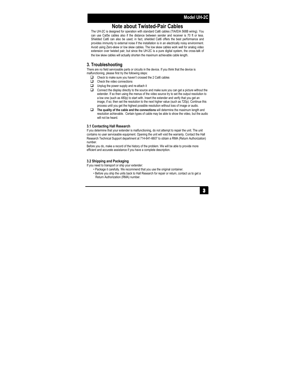 Hall Research UH-2C-S-DP User Manual | Page 5 / 8