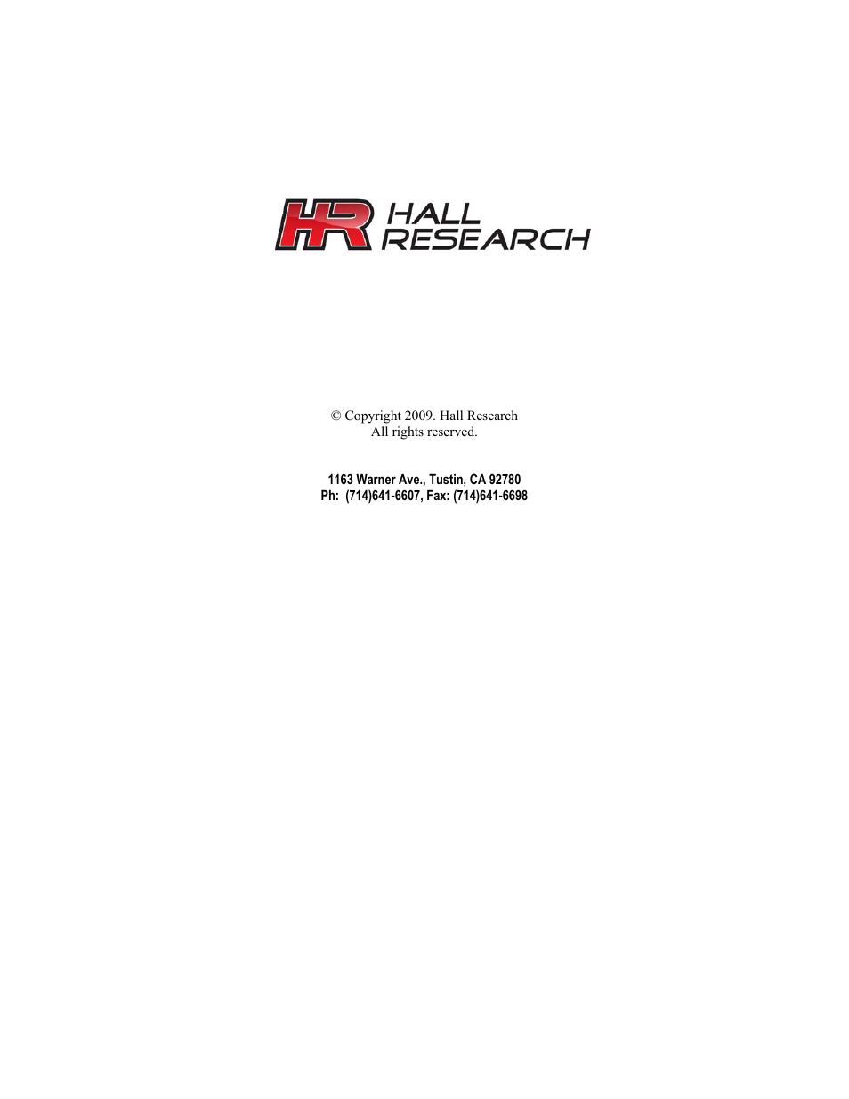 Hall Research UH-2C-S-DP User Manual | Page 8 / 8