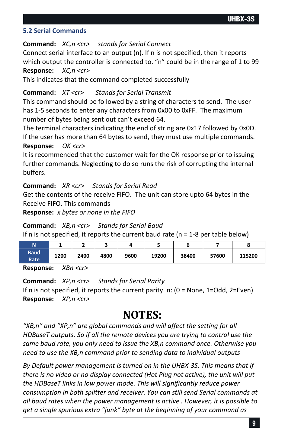 Hall Research UHBX-3S User Manual | Page 9 / 12