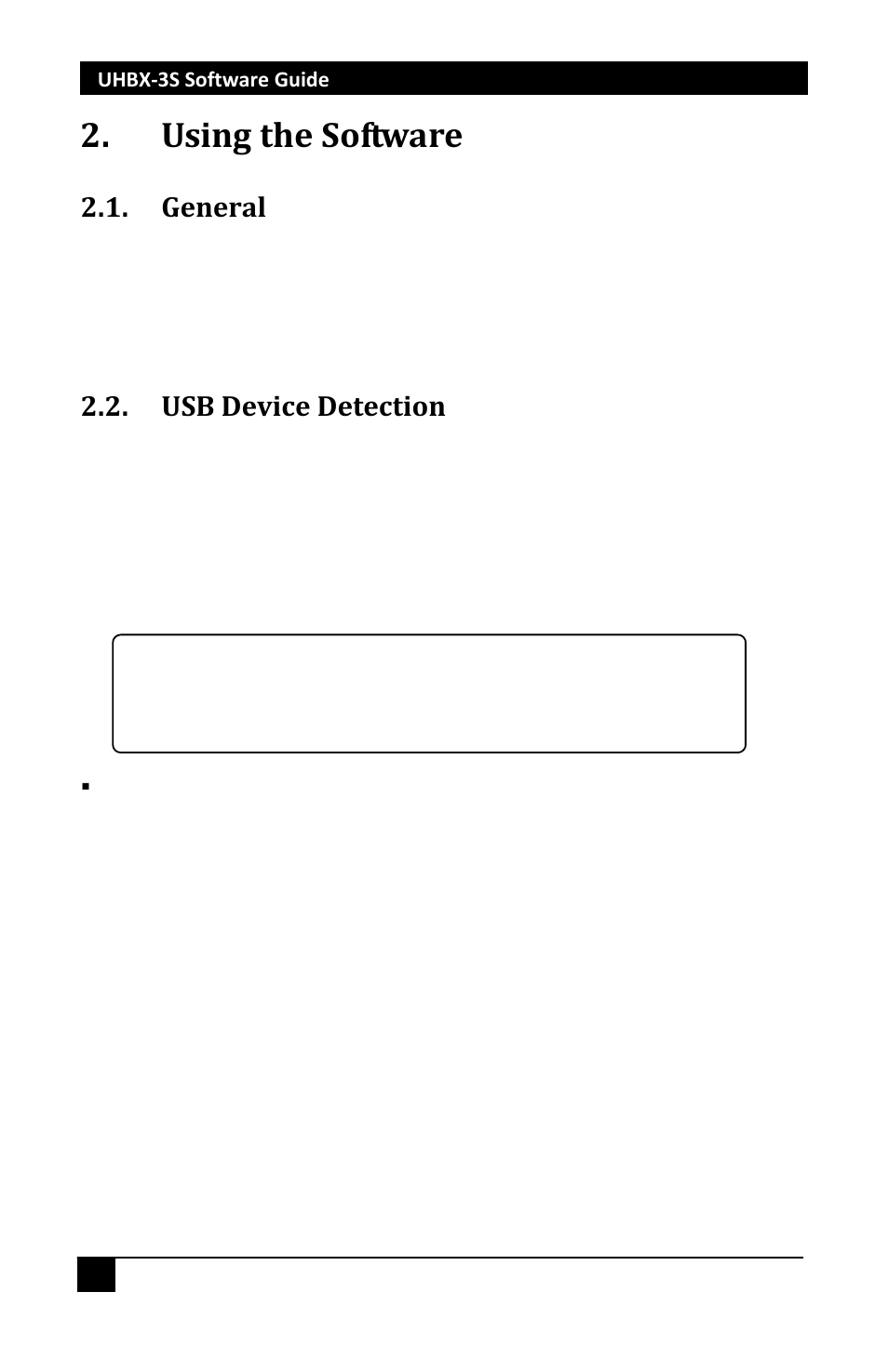 Using the software, General, Usb device detection | Hall Research UHBX-3S User Manual | Page 4 / 13