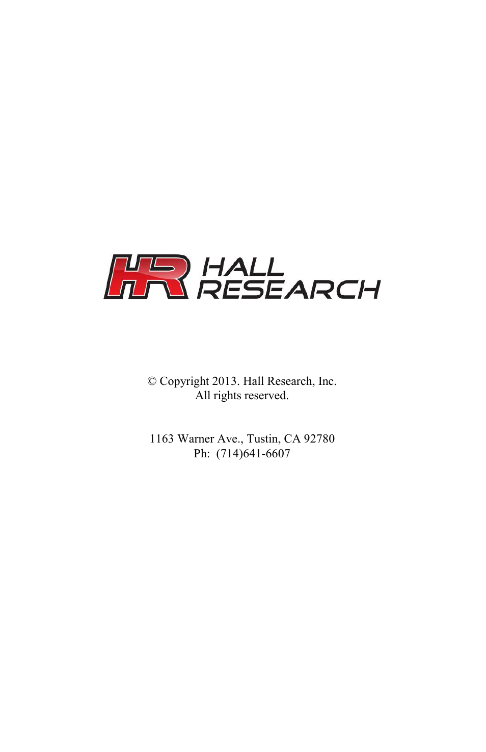 Hall Research UHBX-S-PSE User Manual | Page 12 / 12